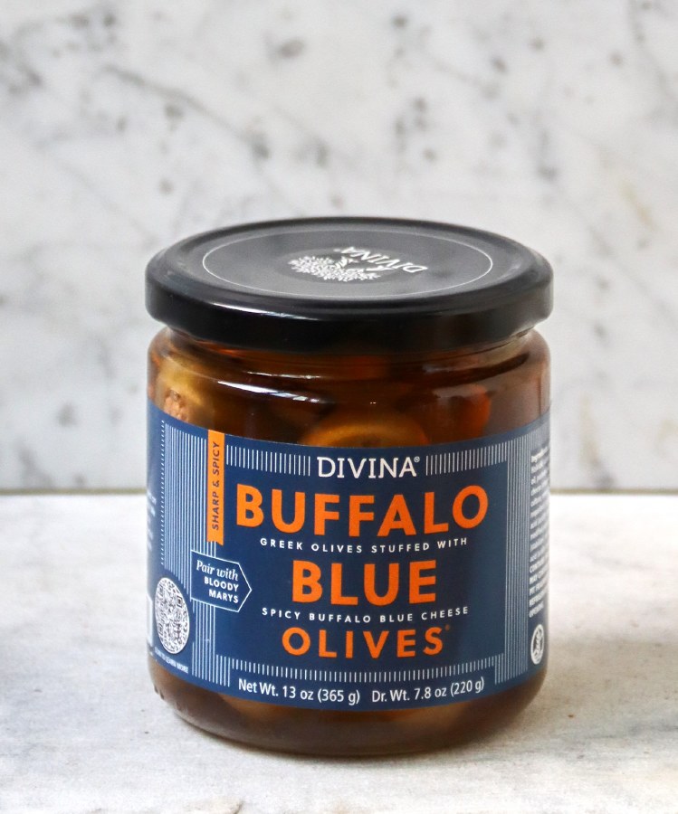 Divina Spicy Buffalo Blue Cheese Olives, 13oz - DeLAURENTI